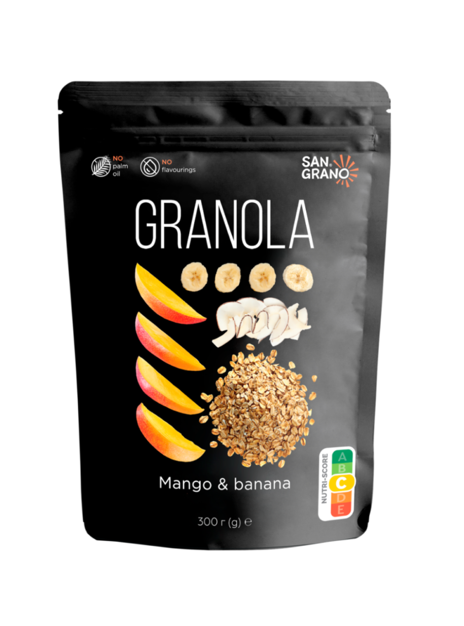 Гранола з манго та бананом - San Grano